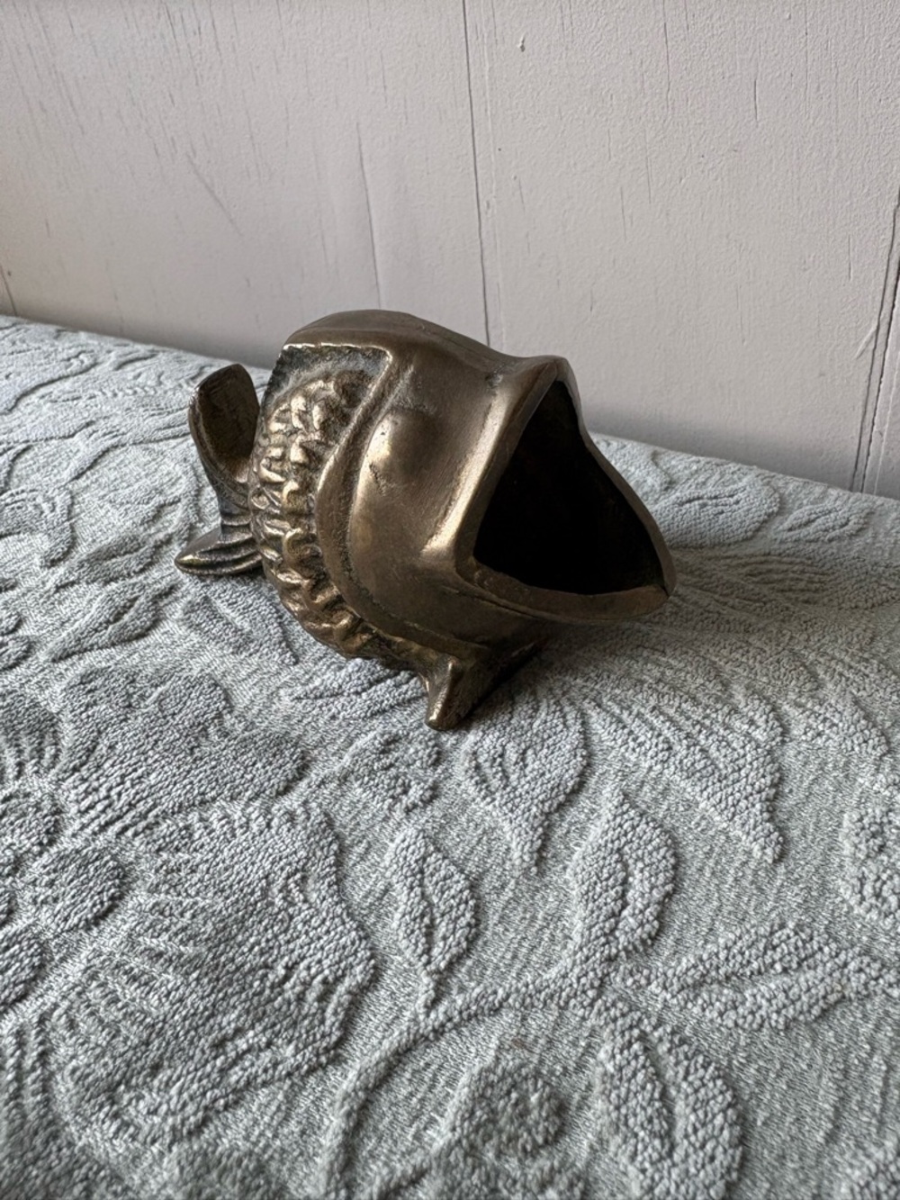 Vintage Brass Fish Ashtray